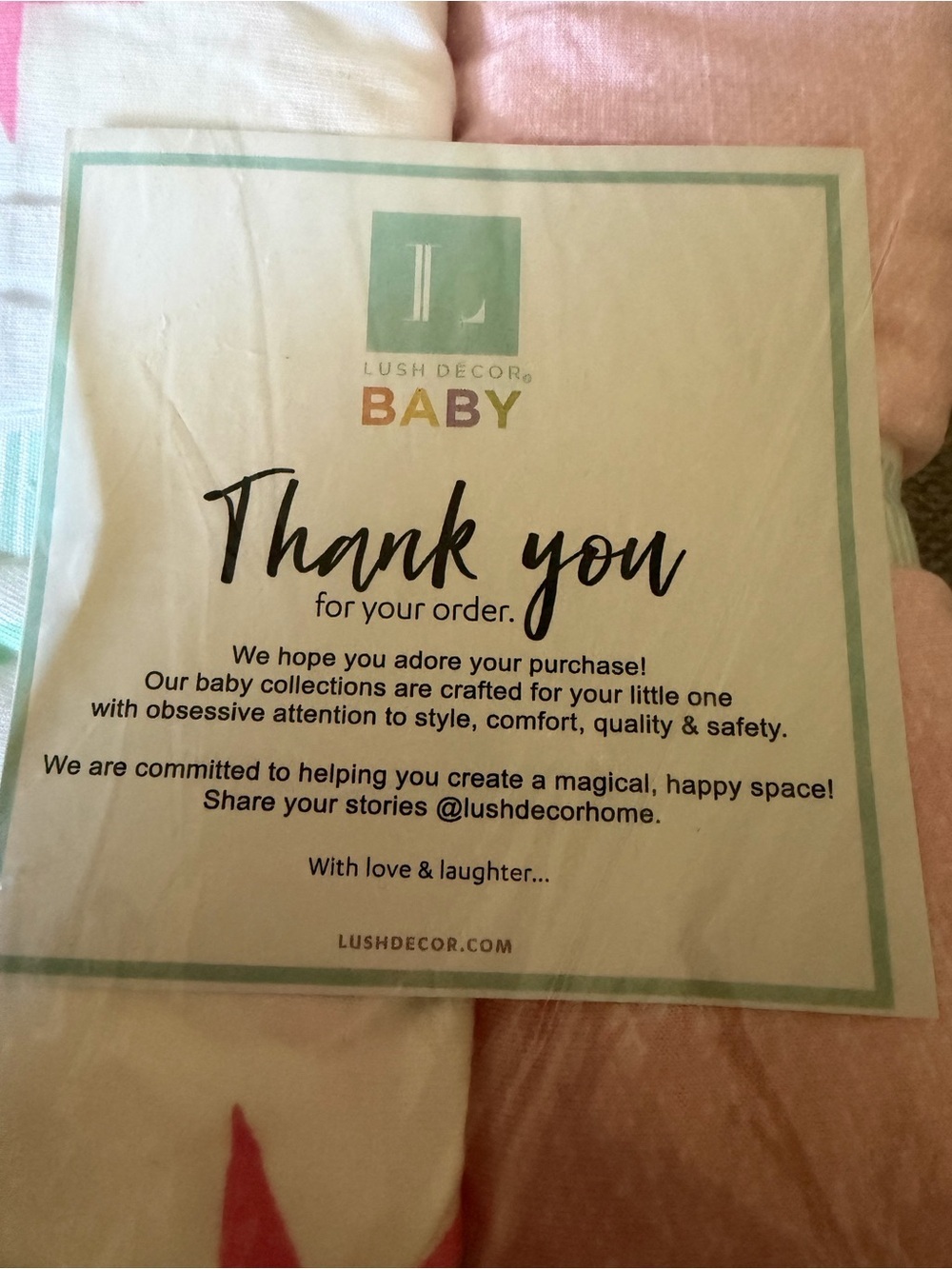NWT Lush Décor BABY Pink & White Star Fitted Crib Sheet 2-Pack Organic Cotton - Picture 3 of 3
